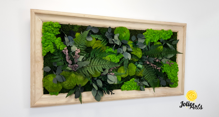 Model Island cu ramă lemn natur – licheni și plante naturale stabilizate [4]