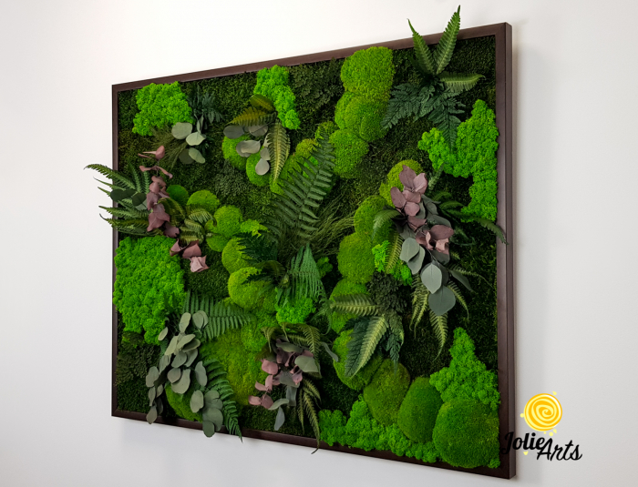 Tablou Island – licheni, mușchi, plante stabilizate, ramă lemn [3]
