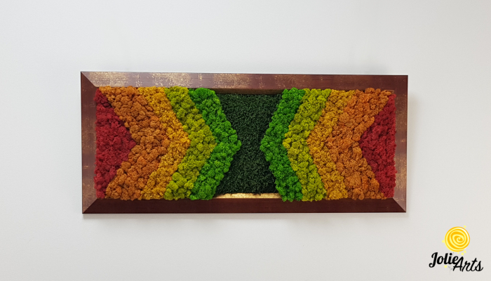 Model Rainbow Stripes, Tablou Licheni si Muschi Naturali Stabilizati [3]