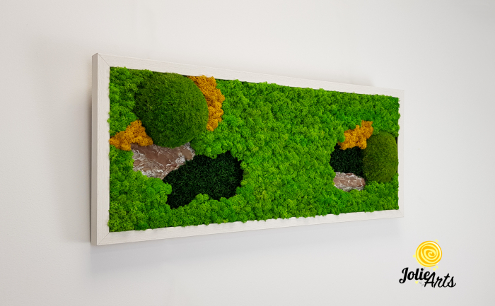 Tablou Scoarță cu Galben Jolie Arts – Licheni, Mușchi și Scoarță Naturală [5]