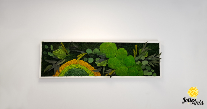 Model Soare Clasic - tablou cu licheni, mușchi stabilizați și plante naturale [4]