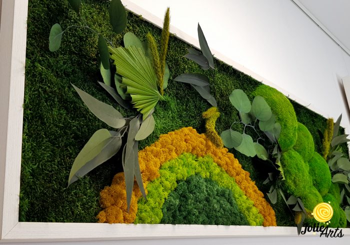 Model Soare Clasic - tablou cu licheni, mușchi stabilizați și plante naturale [6]