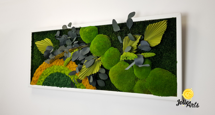 Model Soare Clasic - tablou cu licheni, mușchi stabilizați și plante naturale [3]