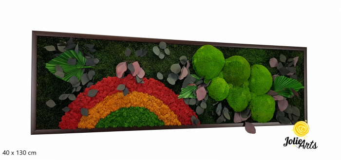 Tablou Soare cu Roșu – licheni, mușchi, plante conservate Jolie Arts [2]