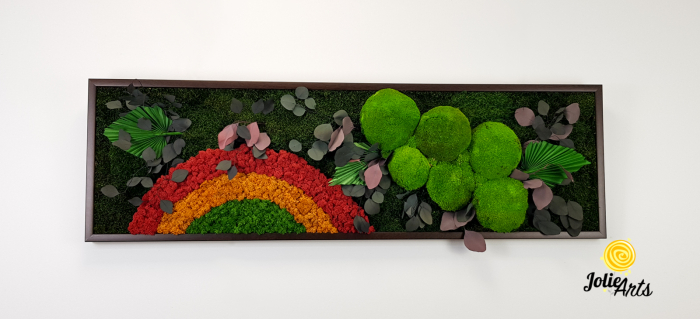 Tablou Soare cu Roșu – licheni, mușchi, plante conservate Jolie Arts [4]