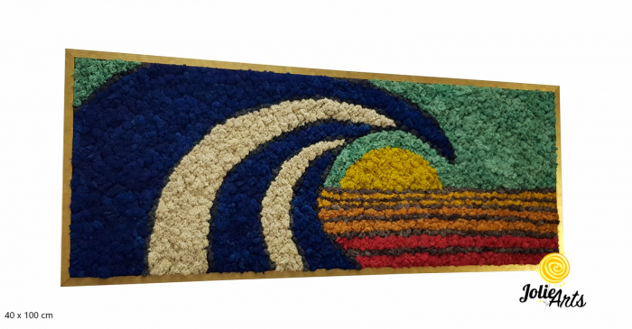 Tablou Waves licheni naturali stabilizați Jolie Arts [1]