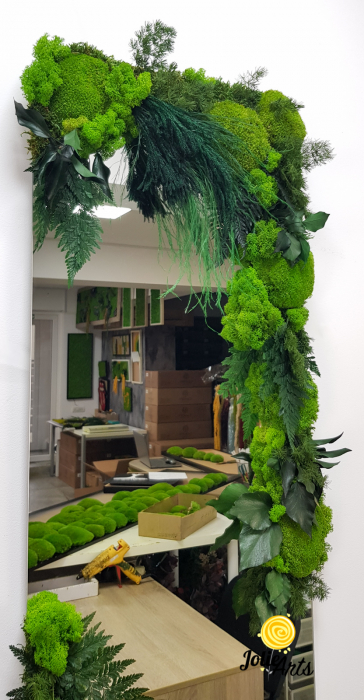 Oglinda Decorata cu Licheni, Muschi si Plante Naturale Stabilizate [5]