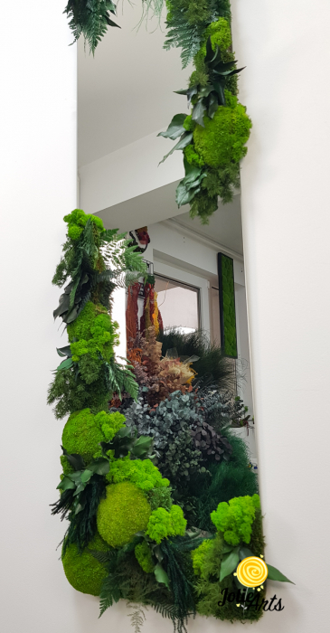 Oglinda Decorata cu Licheni, Muschi si Plante Naturale Stabilizate [7]