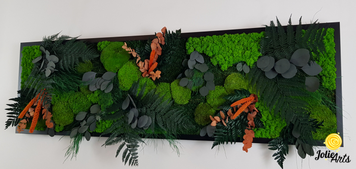 Tablou cu licheni și plante stabilizate – model Orange Island – Jolie Arts [4]