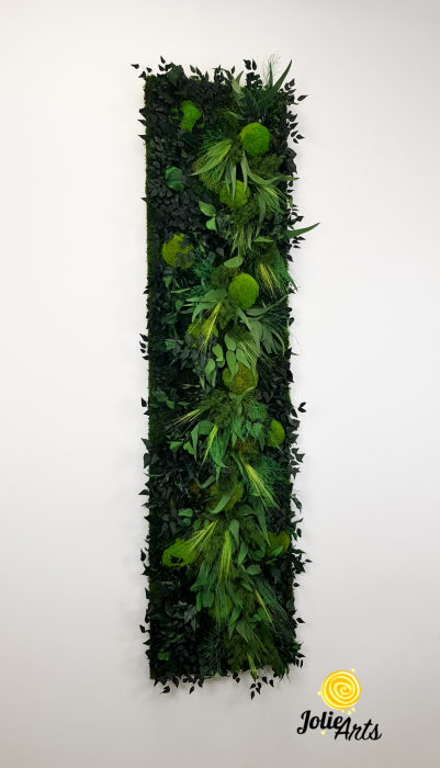 panou decorativ vertical muschi plante stabilizate 45x180 cm fara rama [5]