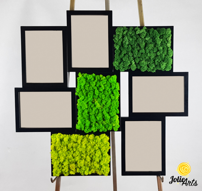 Rama foto decorata cu licheni naturali stabilizati Jolie Arts [2]