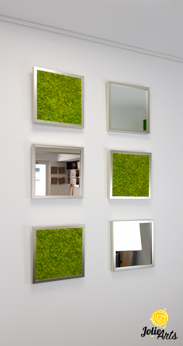 Set tablouri cu licheni Spring Green / Oglinzi [3]