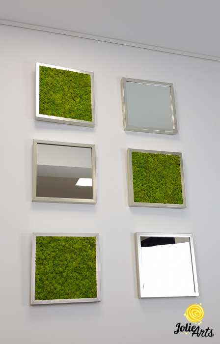 Set tablouri cu licheni Spring Green / Oglinzi [2]