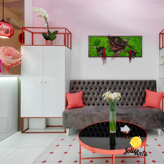 Tablou Amaranthus Roșu orizontal cu licheni și mușchi bombati [1]