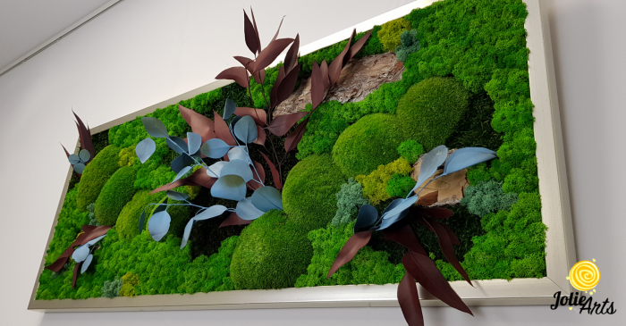 Tablou Ilona – licheni, mușchi bombat, scoarță de pin și plante naturale stabilizate [6]