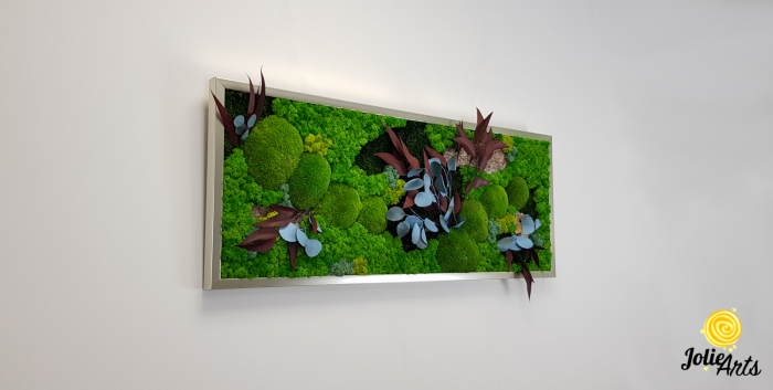 Tablou Ilona – licheni, mușchi bombat, scoarță de pin și plante naturale stabilizate [2]