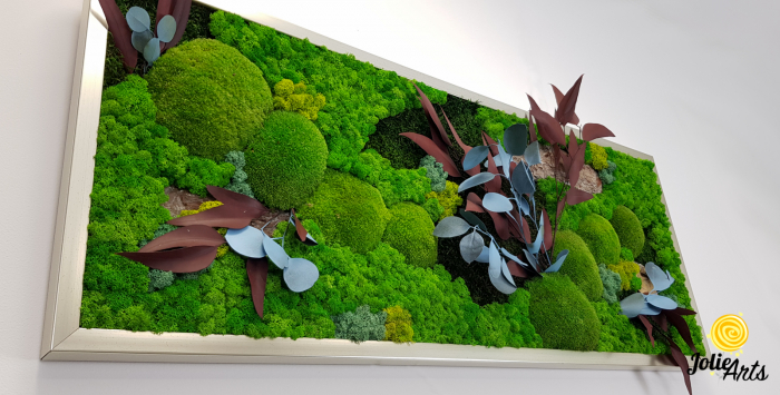 Tablou Ilona – licheni, mușchi bombat, scoarță de pin și plante naturale stabilizate [5]