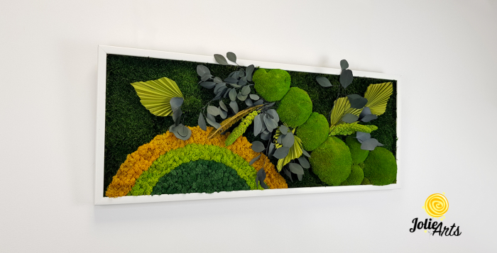 Model Soare Clasic - tablou cu licheni, mușchi stabilizați și plante naturale [5]