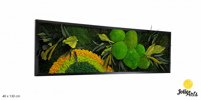 Model Soare Clasic - tablou cu licheni, mușchi stabilizați și plante naturale [2]