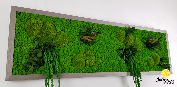 Model Green Amaranthus – Tablou cu licheni, mușchi și plante stabilizate [5]