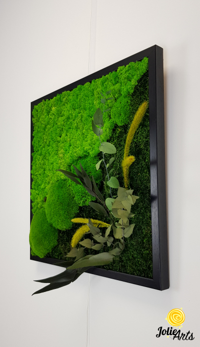 Tablou Clarice – 50 x 50 cm, licheni, mușchi bombat și plante naturale [5]
