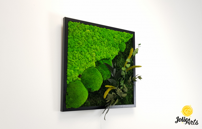 Tablou Clarice – 50 x 50 cm, licheni, mușchi bombat și plante naturale [7]