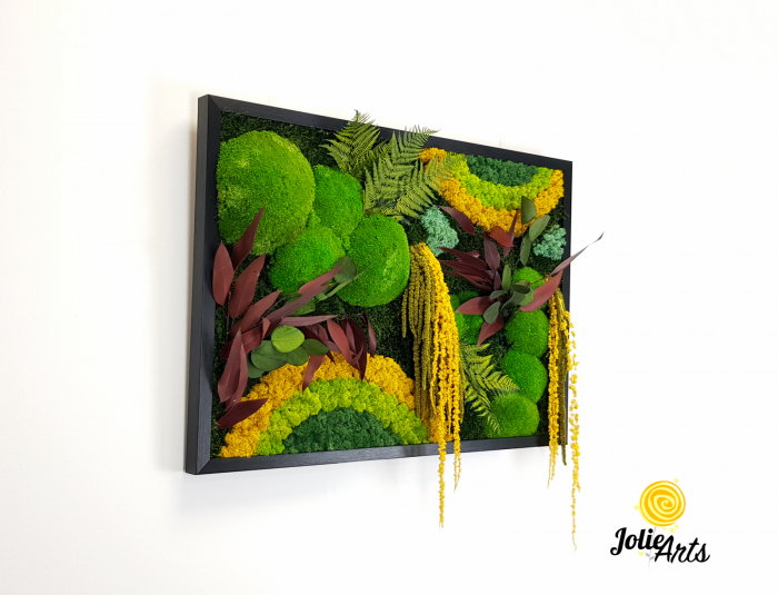 Tablou Curcubeu Galben licheni mușchi stabilizați 80x160 Jolie Arts [5]