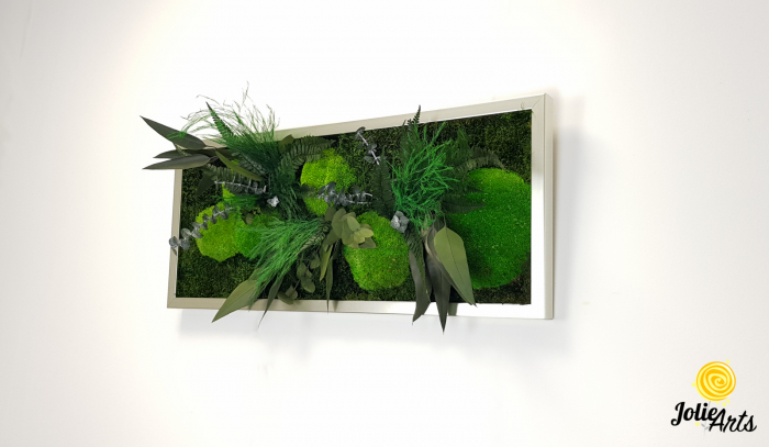 Tablou licheni, muschi si plante naturale stabilizate, model Green Day, Jolie Arts [2]