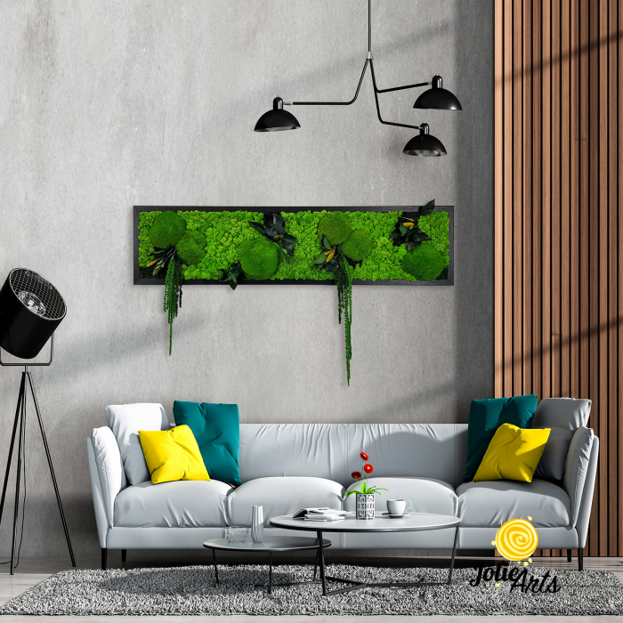 Tablou Green Amaranthus cu licheni și plante naturale stabilizate [1]