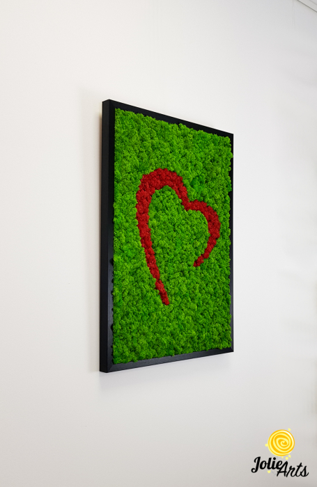 Model Inimă Stilizată Roșie – Licheni Naturali [4]