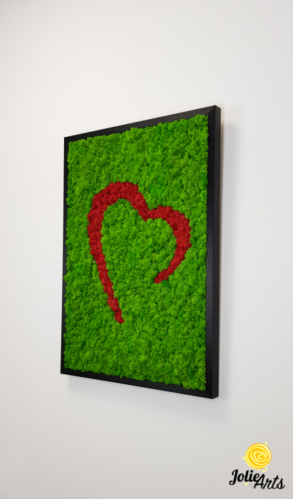 Model Inimă Stilizată Roșie – Licheni Naturali [2]