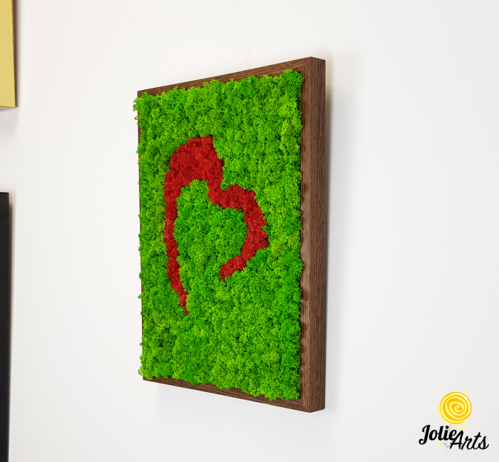 Model Inimă Stilizată Roșie – Licheni Naturali [4]