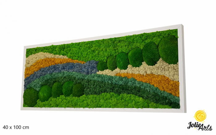 Tablou White Pacific cu licheni și mușchi naturali stabilizați [1]