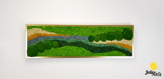 Tablou licheni, tablou muschi de padure, plante stabilizate, Jolie Arts, Model White Pacific [4]