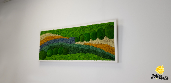 Tablou White Pacific cu licheni și mușchi naturali stabilizați [4]