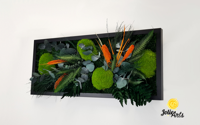 Tablou Green Day Orange Touch – Mușchi, plante și accente portocalii [2]