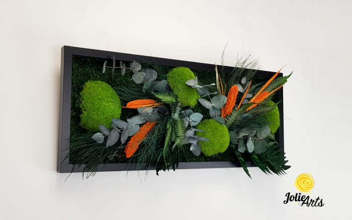 Tablou Green Day Orange Touch – Mușchi, plante și accente portocalii [4]