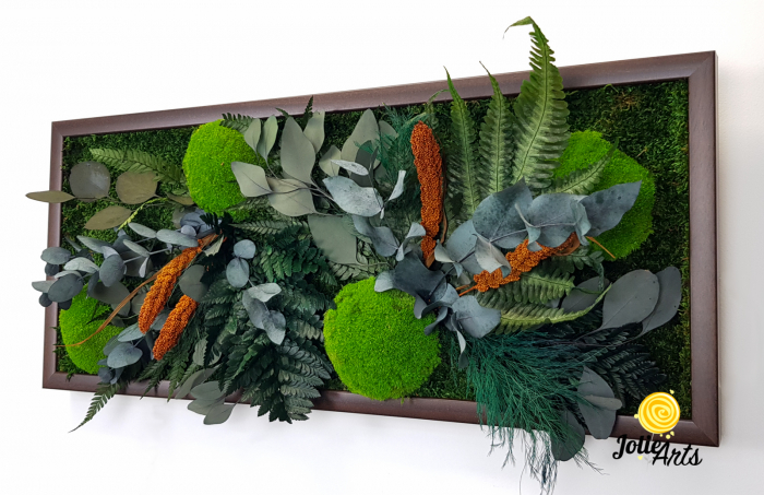 Tablou Green Day Orange Touch – Mușchi, plante și accente portocalii [7]