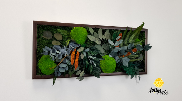Tablou Green Day Orange Touch – Mușchi, plante și accente portocalii [5]