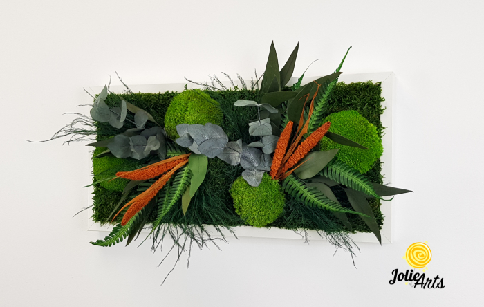 Tablou Green Day Orange Touch – Mușchi, plante și accente portocalii [2]
