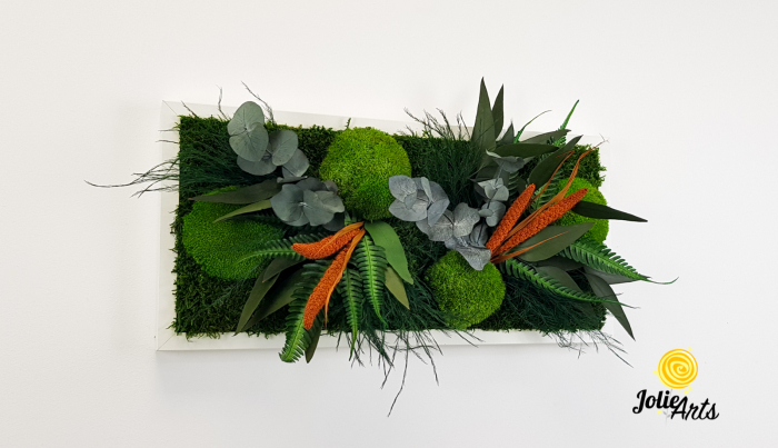 Tablou Green Day Orange Touch – Mușchi, plante și accente portocalii [4]