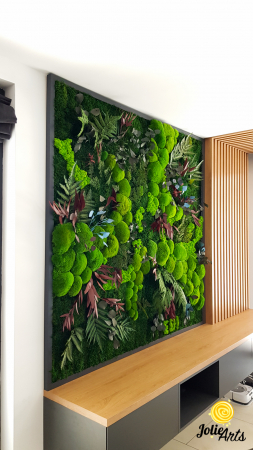 Panou Island XXL cu mușchi, licheni și plante naturale stabilizate 170x180 cm [4]