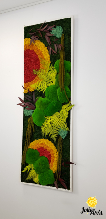 Tablou vertical Curcubeu licheni mușchi stabilizați 60x180 Jolie Arts