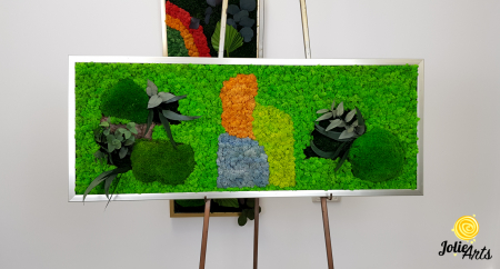 Logo personalizat cu licheni, muschi de padure si plante naturale stabilizate Jolie Arts [3]