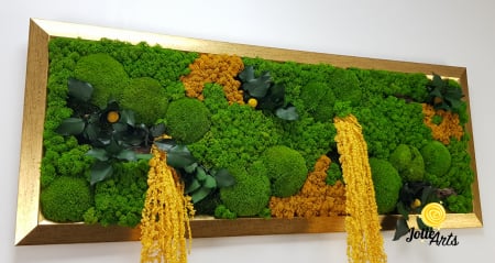 Tablou Amaranthus Galben cu ramă aurie [6]