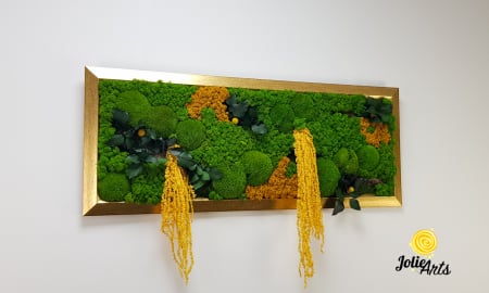 Tablou Amaranthus Galben cu ramă aurie [4]
