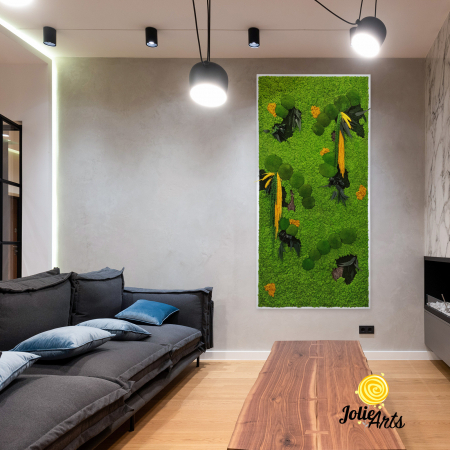 Tablouri - Tablou Amaranthus Galben Vertical Personalizat – ramă albă sau gri lată