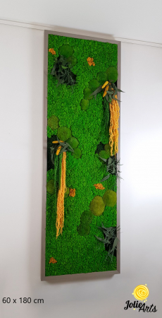 Proiecte personalizate - Tablou Amaranthus Galben Vertical Personalizat – ramă albă sau gri lată