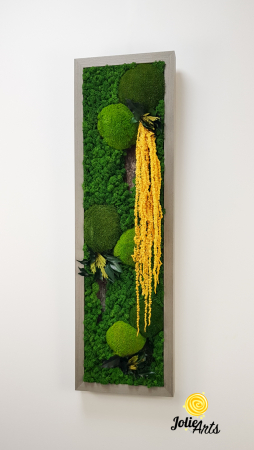Tablou Amaranthus Galben Vertical cu ramă gri profil lat [2]