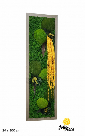 Tablou Amaranthus Galben Vertical cu ramă gri profil lat [1]